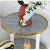 Mesa Lateral Móvil de Piedra Sinterizada de Lujo para el Hogar Estante de Almacenamiento Lateral para Sofá de Sala de Estar Con Ruedas Mesa de Café Pequeña Mesa de Esquina de Almacenamiento Multicapa