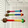 Perico pequeño cuerda de sisal soporte palo madera de manzano soporte para pájaros columpio escalera de trepar juguete para morder muela