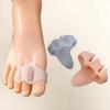 Sandalias Chanclas Separador de Dedos de Silicona con Tres Agujeros Separador de Dedos Separador de Dedos Superpuestos Protector de Dedos Sebs
