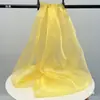 Preço por metro pérola piscante luz brilhante organza de cristal tecido de malha rígida para modelagem tecido para roupas de casamento