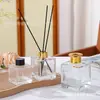 Frasco de aromaterapia 50ml quadrado transparente frasco de perfume frasco de vidro frasco de fragrância quadrado sem fogo frasco de aromaterapia fragrância frasco de óleo essencial