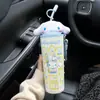 Nueva Taza Térmica Sanrio de Dibujos Animados de Alta Apariencia 316, Taza de Coche de Alta Apariencia, Taza Térmica con Popote de Muñeca Le Yi