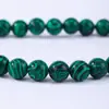 Cuentas Sueltas de Malaquita Sintética Joyería Sintética Cuentas Redondas de Malaquita con Pulsera de Cuentas Joyería Cuentas Accesorios de Piedra Natural