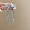 Pendientes de Perla con Borla de Circonita Aguja de Plata Multiusos, Pendientes de Moda y Versátiles con un Toque de Lujo Ligero y de Alta Gama para Mujer