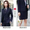 Ropa formal de negocios para hombres de otoño e invierno, mismo estilo para hombres y mujeres, traje de dos botones, traje, uniforme de trabajo para gestión hotelera