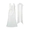 Primavera 2026 Nuevo Estilo Europeo y Americano Elegante Ceñidor de Cintura Adelgazante Alta Elasticidad Hueso de Pescado Corbata Vestido Sexy Ajustado Vestido Largo