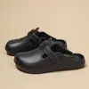 Sandalias de Verano Birkenstock para Hombre Estilo Simple con Puntera de EVA Medias Chanclas Ligeras para Hombre Perezoso Zapatos Individuales Calzado de Exterior Sandalias Retro de Suela Gruesa
