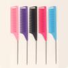 Transfronterizo en stock Peine de cola puntiaguda Peine de aguja de acero Peine de belleza para peinar Teñido de cabello Peine de púas Peine para dividir el cabello Cola de ratón Peine Fábrica