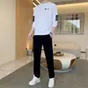 Envío RápidoTraje Deportivo Casual para Hombre para Primavera y Otoño, Talla Grande, Cuello Redondo, Manga Larga, Pantalones Largos, Conjunto de Dos Piezas