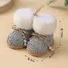 Nova decoração de Natal transfronteiriça estrela de pentagrama com lantejoulas ornamento do Papai Noel pingente de decoração para árvore de Natal em casa