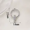 Hebilla para Collar de Perlas Color Oro 18K que Conserva el Color Hebilla Colgante de Círculo con Circonitas Micropavimentadas Pulsera Collar Joyería DIY Accesorios para Joyería