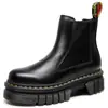 Botines Chelsea Transfronterizos 2976 para Mujer, Botas de Motocicleta de Suela Gruesa, Botines de Piel Genuina, Zapatos sin Cordones de Plataforma