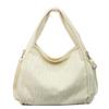 Bolso de Axila de Gran Capacidad para Mujer 2025 Nuevo Estilo Simple Literario Bolso de Lona para Hombro Bolso Tote Nube para Viajero