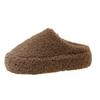Pantuflas Peludas para Mujer, Nuevo Invierno 2026 Estilo Coreano Mocasines Planos Perezosos con Forro de Felpa y Diseño de Punta Cerrada