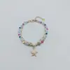Pulseira de alta qualidade transfronteiriça Pulseira de pérola de pedra natural boêmia novo aço inoxidável cor de estrela-do-mar cristal