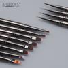 Transfronterizo Nuevo Set de 12 Piezas de Varilla Metálica Color Pistola Pluma de Manicura Cuadrado Grande Redondo Pluma de Fototerapia Pluma de Línea Fina para Salones de Uñas