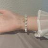 Pulseira de Trevo de Quatro Folhas com Pedra Olho de Gato Artificial para Mulheres 2024 Novo Estilo Pulseira de Trevo de Quatro Folhas Feminina Presente do Dia dos Namorados Chinês para Namorada