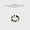 Anillo Abierto de Dedo Índice Niche Vintage Ins Distintivo de Moda Estilo Coreano con Línea Torcida Imitación Plata Tailandesa S925 Envejecida para Mujer