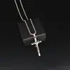 Collar Europeo y Americano Transfronterizo de Nicho Sencillo para Hombre de Acero Inoxidable Colgante de Cruz de Aleación Cadena Larga para Suéter Joyería Colgante