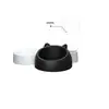 Tazón de Acero Inoxidable para Gato con Boca Inclinada Protección del Cuello Antivuelco Desmontable Tazón de Comida Dispensador de Agua para Mascota Perro Tazón para Gato