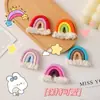 Accesorios Colgantes Arcoíris Siete Colores Estilo Escandinavo DIY Colgantes Decorativos Tejidos con Cuerda de Algodón Hechos a Mano Accesorios Pequeños para Joyería