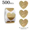 Pegatinas en Rollo de Material Láser, Autoadhesivas, Pegatinas de Sellado para Regalos Transfronterizos, Temática Exclusiva de Amor, No Deja Residuos