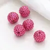 Bolas de Diamante Coloridas Cheias de Diamante para Cruzamento de Fronteira, Bola de Diamante de Cerâmica Macia com Furo Reto, Contas para Colar DIY, Acessórios para Chaveiro com Contas Penduradas