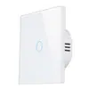 Panel de interruptor de pared táctil de una banda transfronterizo de vidrio templado con interruptor táctil de luz tipo 86/120