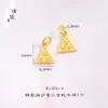Brújula auspiciosa de ocho tesoros, tres en uno, chapada en oro resistente al descoloramiento, incrustada de diamantes, colgante para coche con nudo chino, llavero con zodiaco estilo chino para el año de nacimiento