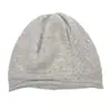 Gorro de Lã Merino 100% Cor Sólida com Borda Dobrada, Estilo Slouchy para Mulheres, Gorro de Tricô Quente, Circunferência da Cabeça Grande, Atacado Personalizado