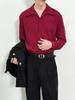 Blusas de Primavera e Outono Estilo Coreano Soltas de Alta Qualidade com Caimento Camisa de Manga Longa Masculina Tendência Casual Sem Amassar Cor Sólida Fina