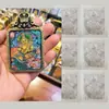 Thangka Pequeño Pintado a Mano Dibujo Lineal DIY Contorno Blanco Copia Caja Gawu Zakiram Amarillo Thangka Autopintado Trazado Dorado