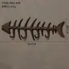 Ganchos de casaco retrô criativos para uso doméstico, adequados para hall de entrada ou corredor, ganchos de parede fofos para casacos e chapéus, ganchos de chaveiro de espinha de peixe