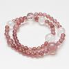 [Ballet de Sueño] pulsera de cristal de fresa natural de alta calidad para mujer pulsera de moda blanca de cristal blanco al por mayor