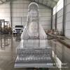 Relógio de Sol Escultura em Pedra de Mármore Branco, Estilo Tsinghua, Ação Fala Mais Alto Que Palavras, Escultura Relógio de Campus, Bússola de Paisagem Quadrada