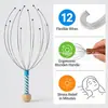 Massageador de Cabeça Quente Mais Vendido Transfronteiriço, Dispositivo Calmante para Couro Cabeludo Estilo Polvo, Massageador de Pontos de Acupuntura para Fadiga Capilar