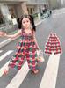 Macacão infantil verão novo casual estilo estrangeiro alça bolha calça pantalona para crianças uma geração de cabelo