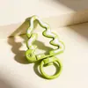 Árbol de Navidad Pintado de Colores Hebilla de Resorte Accesorios para Llavero Hechos a Mano DIY Colgante de Muñeco de Caricatura Color Caramelo