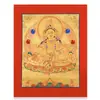 Buda Yuanhui Deus Amarelo da Riqueza Estátua de Buda pintada à mão thangka pintura para pendurar cartão dourado Xizang natural feito à mão Nepal pintura decorativa para sala de estar
