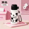 Nueva taza termo infantil fabricada en acero inoxidable 316, diseño de dibujos animados lindo y divertido, vaso para beber de doble uso para niños, taza especial para estudiantes