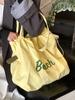 Bolsa Tote Casual de Gran Capacidad con Estampado de Letras Nuevas Estilo Coreano, Ligera para Viaje, Combinable, Relajada, para el Hombro