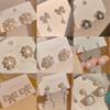Pendientes de Imitación de Perla con Aguja de 925 para Mujer, Pendientes de Lujo Ligero Coreanos de Nicho de Gama Alta, Joyería de Oreja Retro Elegante Estilo Hong Kong