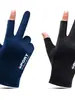 Guantes de Protección Solar para Primavera y Verano, Estilo Delgado para Conducir, Ciclismo al Aire Libre, Guantes de Seda de Hielo para Hombres y Mujeres, Antideslizantes, Guantes de Medio Dedo