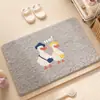 Alfombrilla de Piso para Baño Puerta de Inodoro Absorción de Agua Secado Rápido Alfombrilla Antideslizante Bañera Almohadilla para Pies Alfombra Gruesa para Inodoro Baño