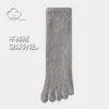 Calcetines de Terciopelo Coral para Hombre Invierno Forrados de Felpa Engrosados Peludos de Cinco Dedos Calcetines Cálidos para el Hogar Postparto Calienta-dedos para Dormir