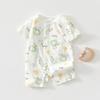 Ropa para Bebé y Niño Anyang Mameluco para Bebé Verano Delgado Manga Corta Ropa Acondicionada Ropa para Recién Nacido Pijama de Algodón Puro para Bebé