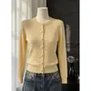 Otoño/Invierno Nuevo Diseño Retro de Punto Trenzado Cardigan de Punto Elegante para Mujer Ropa Exterior para el Trabajo Top Versátil Chaqueta