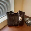 Bolso Retro de Gran Capacidad para Mujer 2026 Nuevo Bolso de Hombro Casual para el Trabajo y el Viaje Bolso Tote Texturizado Simple Versátil
