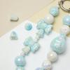 Pendientes de campana pequeña de dos colores con baño de color UV, hechos a mano, hechos a mano, hechos en casa, con agujero para colgar, cadena para teléfono móvil, accesorios de joyería con cuentas