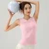 Colete de yoga leve de verão, elástico, modelador, secagem rápida, adequado para corrida e treino, top esportivo sem mangas, roupa fitness